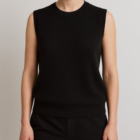 Zara Tops - ZARA | Knit Sleeveless Sweater Tank | Black | Size Medium | Soft Stretch